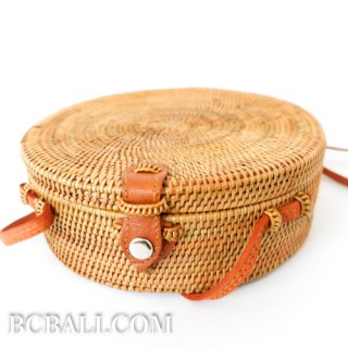 Handbag Circle Original Rattan Balinese Hand Woven